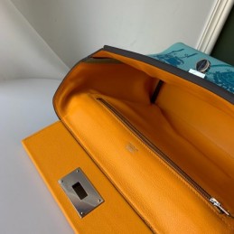 Replica Hermes Turquoise Horse Print Kelly 2424 29 Bag