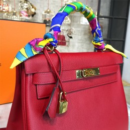 Replica Hermes Red Kelly 28 Bag With Twilly Handle