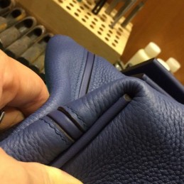 Replica Hermes Navy Blue Kelly 2424 29 Gold Hardware Bag