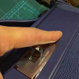 Replica Hermes Navy Blue Kelly 2424 29 Gold Hardware Bag