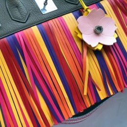 Replica Hermes Black Rainbow Stripe Birkin 30 Bag