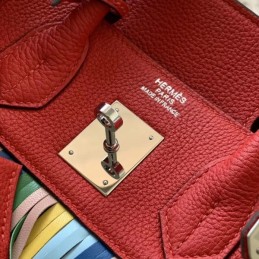 Replica Hermes Red Rainbow Stripe Birkin 30 Bag