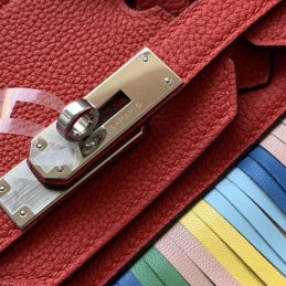 Replica Hermes Red Rainbow Stripe Birkin 30 Bag