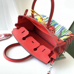 Replica Hermes Red Rainbow Stripe Birkin 30 Bag