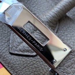 Replica Hermes Taupe Rainbow Stripe Birkin 30 Bag