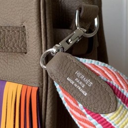 Replica Hermes Taupe Rainbow Stripe Birkin 30 Bag