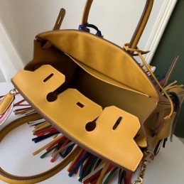 Replica Hermes Yellow Rainbow Stripe Birkin 30 Bag