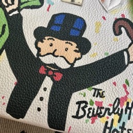 Replica Hermes White Cartoon Print Birkin 30 Bag