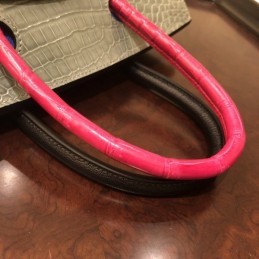 Replica Hermes Blue Green Crocodile Leather Birkin 30 Bag