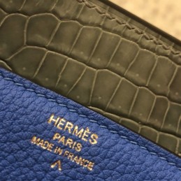 Replica Hermes Blue Green Crocodile Leather Birkin 30 Bag
