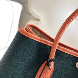 Replica Hermes Dark Green Garden Party 30 Colorblock Bag