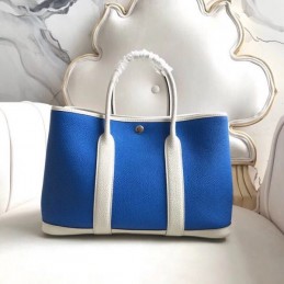 Replica Hermes Blue Garden Party 30 Colorblock Bag