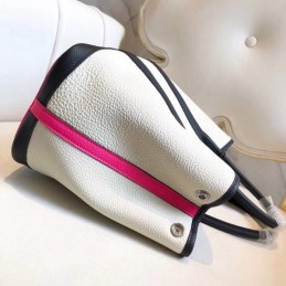 Replica Hermes White Black Garden Party 30 Bag
