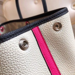 Replica Hermes White Black Garden Party 30 Bag