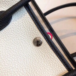 Replica Hermes White Black Garden Party 30 Bag