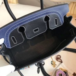 Replica Hermes Black Multicolor Print Birkin 30 Bag