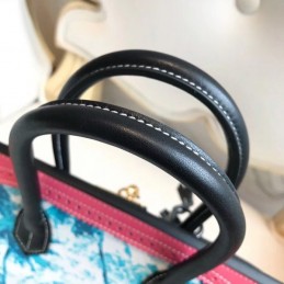 Replica Hermes Black Multicolor Print Birkin 30 Bag