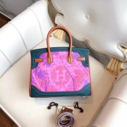 Replica Hermes White Multicolor Print Birkin 30 Bag