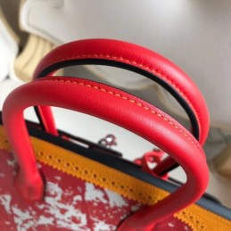 Replica Hermes Black Red Multicolor Print Birkin 30 Bag