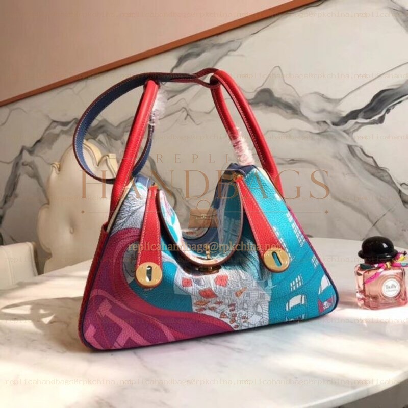 Replica Hermes Multicolor Lindy Artburo 30 Bag