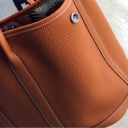 Replica Hermes Tan Garden Party 30 Detailed Leather Bag