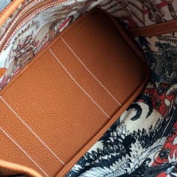 Replica Hermes Tan Garden Party 30 Detailed Leather Bag