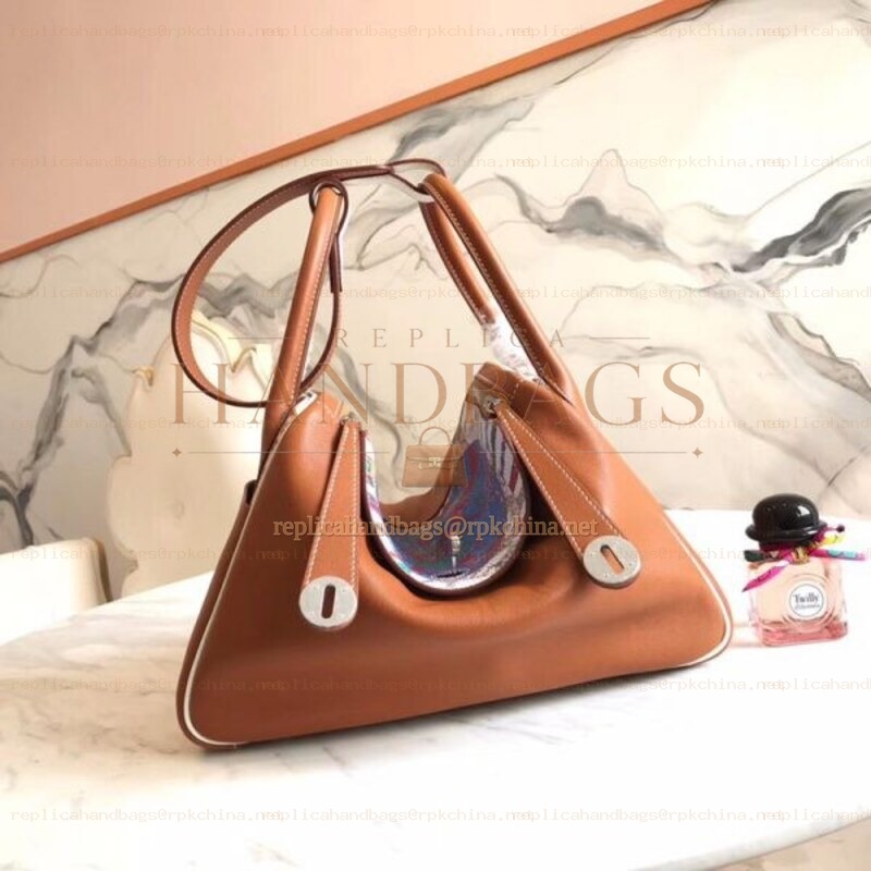 Replica Hermes Brown Lindy Artburo 30 Bag