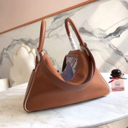 Replica Hermes Brown Lindy Artburo 30 Bag