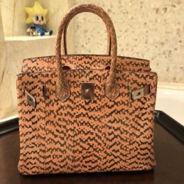 Replica Hermes Tan Monogram Print Birkin 30 Bag