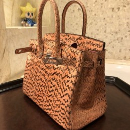 Replica Hermes Tan Monogram Print Birkin 30 Bag