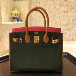 Replica Hermes Green Red Colorblock Birkin 30 Bag