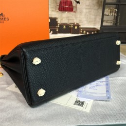 Replica Hermes Black Kelly 28 Gold Hardware Bag
