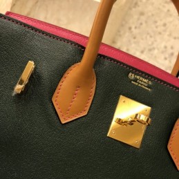 Replica Hermes Green Red Colorblock Birkin 30 Bag