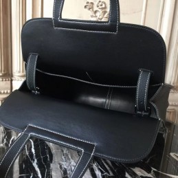 Replica Hermes Blue Black Print Halzan 31 Bag