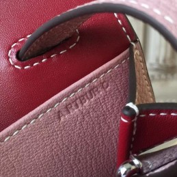 Replica Hermes Teal Burgundy Tan Colorblock Halzan 31 Bag