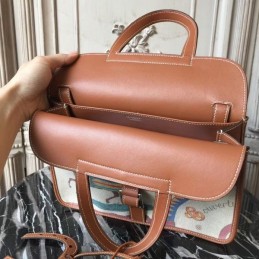 Replica Hermes Brown Print Halzan 31 Bag