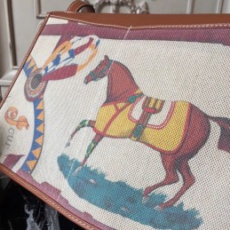 Replica Hermes Brown Print Halzan 31 Bag