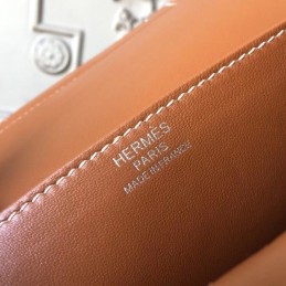 Replica Hermes Tan Halzan 31 Contrast Stitch Bag