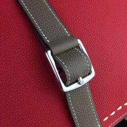 Replica Hermes Red Yellow Colorblock Halzan 31 Bag
