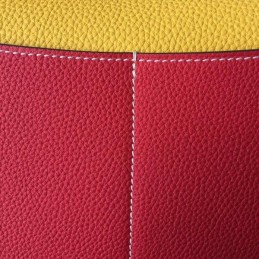 Replica Hermes Red Yellow Colorblock Halzan 31 Bag