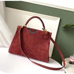 Replica Hermes Burgundy Kelly 32 Studded Print Bag
