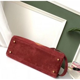 Replica Hermes Burgundy Kelly 32 Studded Print Bag