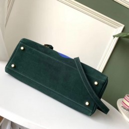 Replica Hermes Dark Green Kelly 32 Logo Print Bag