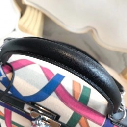 Replica Hermes Black Multicolor Print Kelly 32 Bag