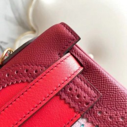 Replica Hermes Pink Multicolor Print Kelly 32 Bag