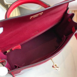 Replica Hermes Pink Multicolor Print Kelly 32 Bag