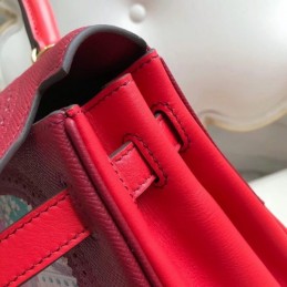Replica Hermes Pink Multicolor Print Kelly 32 Bag