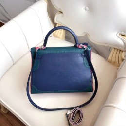 Replica Hermes Navy Pink Print Kelly 32 Bag