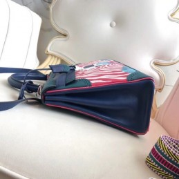 Replica Hermes Navy Pink Print Kelly 32 Bag