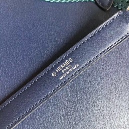 Replica Hermes Navy Pink Print Kelly 32 Bag